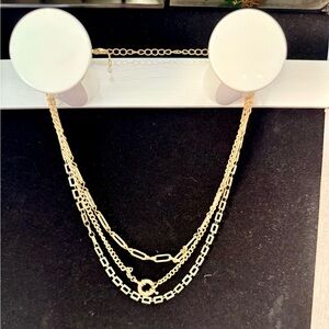 Elegant Gold Multi-Layer Necklace